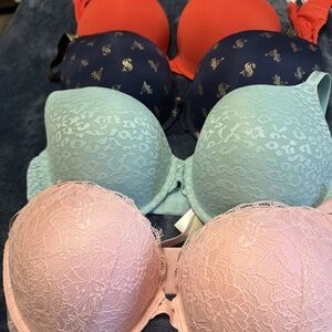 Elegant Lace Bra Set - Pink, Mint, Navy